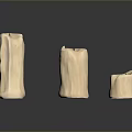 Natural Cream Colored Candles With Wooden Texture And Different Sizes On Black Surface