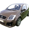 Brown Compact Citroën Car Featuring Modern Front Grille Sleek Body And Alloy Wheels