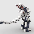 LEGO Toy Blocks Fighting Robot Gundam Mech Warrior Transformers 3d model
