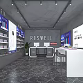 Roswell Retail Store With Modern Interior Digital Screens And Product Displays