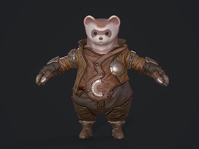 Modern Anime Cubs Cartoon Cubs Bear Warrior 3d model