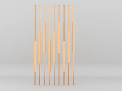 Modern Metal Display Rack With Multiple Vertical Rods For Store Merchandise 3d model