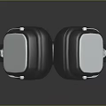 Modern Electronic Over Ear Headphones With Metal Finish And Leather Ear Cups