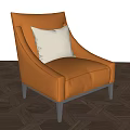 Casual Sofa Single Sofa Leather Sofa 3d model