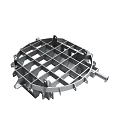 Round Metal Grid Structure With Circular Frame And Connecting Components
