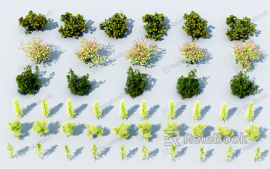 Modern shrubs model