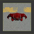 Iron Man Armor in Red and Silver Standing on Gray Platform With Yellow Lines