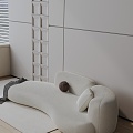 Modern three-seat sofa 3d model