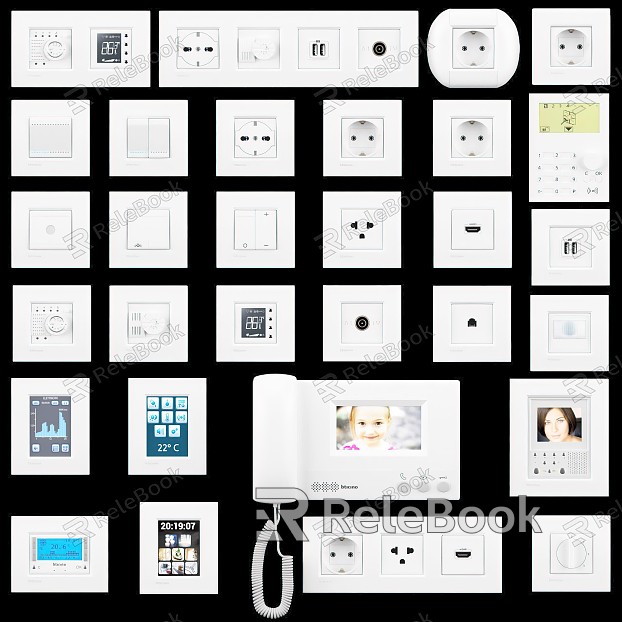 Modern socket outlet panel model