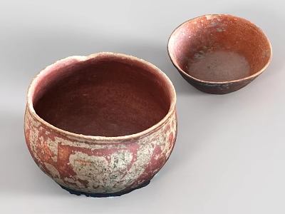 Pottery Pot Clay Pot Clay Pot Antique Pot Cultural Relics Pot 3d model