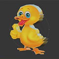 Cute Duck Shaped Kids Chair With 3D Design And Thumb Up Detail