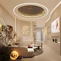 Modern Beauty Salon Interior With Stylish Lighting And Decor