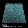 Plush Teal Square Rug With Soft Textured Surface For Modern Home Decor