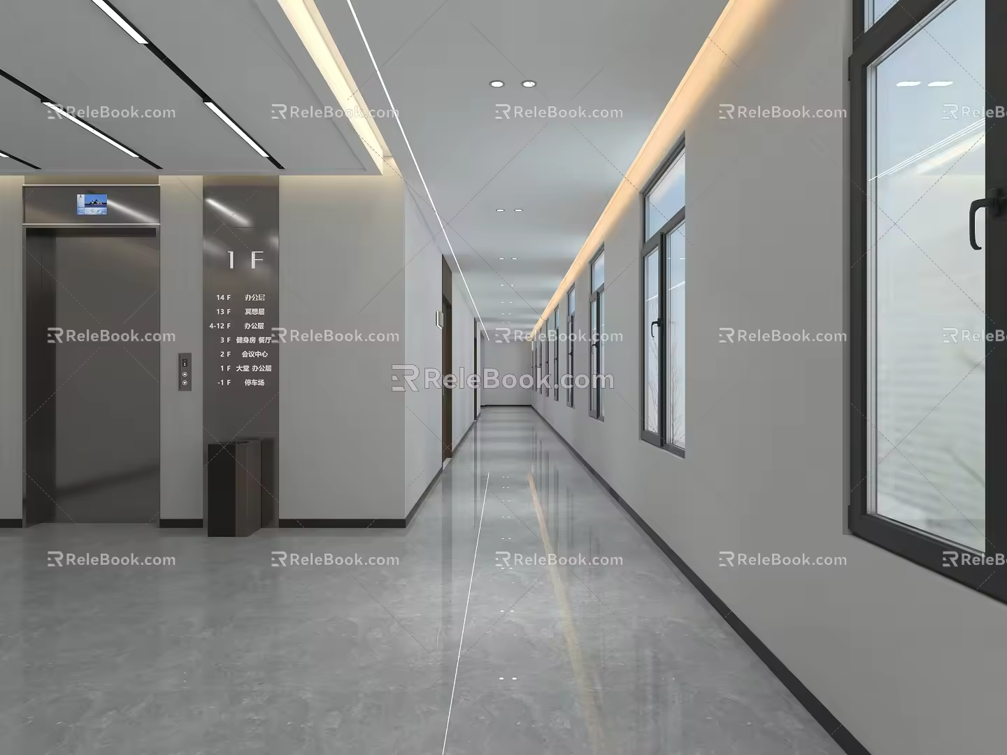 The Modern Corridor 3d model