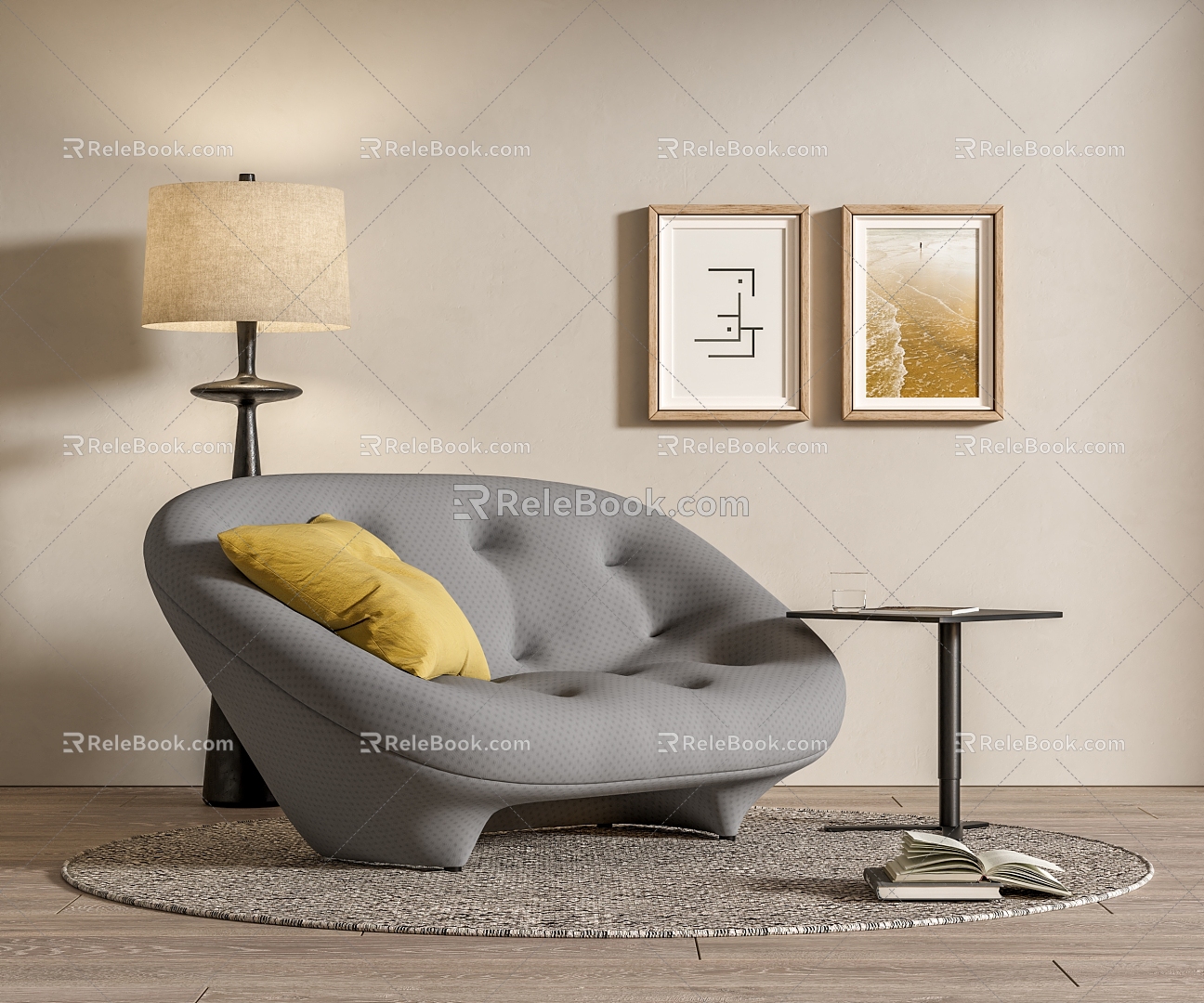 Modern Ligne Roset Lazy Sofa model