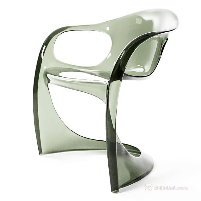 Transparent Acrylic Chair With Modern Sleek Design And Contemporary Structure 3d model 