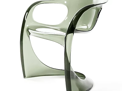 Transparent Acrylic Chair With Modern Sleek Design And Contemporary Structure 3d model