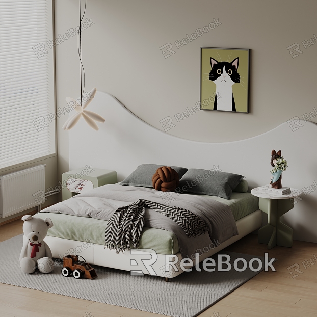 Modern Children's Bed Children's Double Bed model