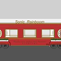 Red Sonic Rainbow Functional Vehicle for Sound Explosion and Pleasure Experience 3d model