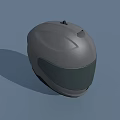 Gray Full Face Motorcycle Helmet With Protective Visor And Smooth Design