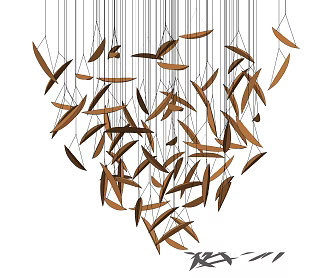 Modern Chandelier Blade Decorative Chandelier 3d model