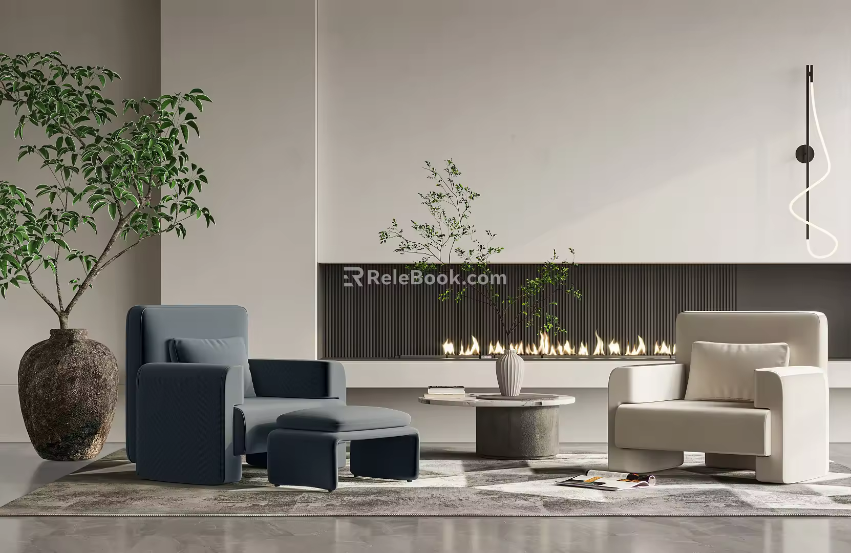 Modern Casual Sofa Combination Single Sofa 3d model