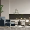 Modern Casual Sofa Combination Single Sofa 3d model