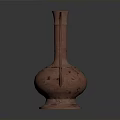 Copper Decorative Ewer With Intricate Floral Engravings And Long Spout