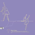Decorative Neon Lamp Combination with Ballet Dancer Silhouette for Modern Home Wall Decor