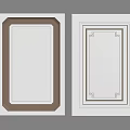 Decorative Ceiling Panel Designs With Brown And White Framed Ornamental Details 3d model