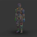 Futuristic Robot With Mechanical Armor And Detailed Humanoid Structure Design 3d model