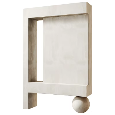 Minimalist Wall Decor With Geometric Structure And Neutral Tone 3d model