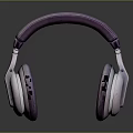 Stylish Over Ear Headphones With Purple And Silver Design And Comfortable Ear Cushions