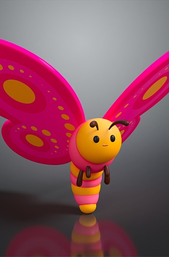 Modern Butterfly Cartoon Butterfly 3d model