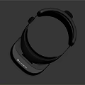 Sleek Black VR Headset With Comfortable Headband And Advanced Technology