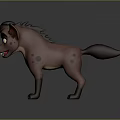 3D Cartoon Hyena Character With Spotted Fur Mane And Playful Expression