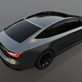 Sleek Electric Concept Car with Futuristic Front Fascia Large Wheels and Streamlined Body