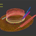 Decorative Brown Hat With Wide Brim Leather Silver Bands And Colorful Feather Accessories