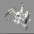Smart Machine With White Articulated Mechanical Arm Green Circular Indicators And Sensor Appendages