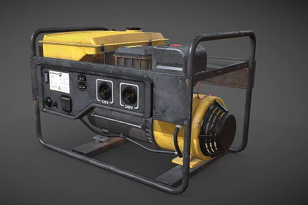 Generator equipment power generation 3d model