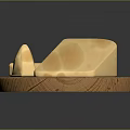 Rustic Wooden Tray Featuring Fresh Cheese Block and Small Cheese Piece