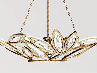 Modern Crystal Chandelier Metal Crystal Chandelier 3d model