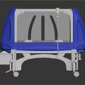 Blue And Transparent Medical Isolation Cot With Protective Enclosure And Wheels