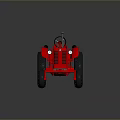 Vintage Red URBA Tractor With Classic Design And Large Shiny Wheels