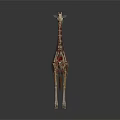 Detailed Giraffe Model Featuring Long Neck Spotted Fur And Mane Details
