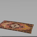 Vibrant Traditional Area Rug With Intricate Floral Pattern And Pink Red Tones