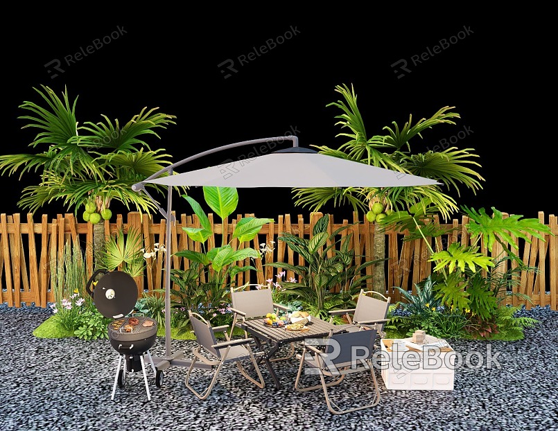 Camping Meichen Pin Point Outdoor Camping Table and Chair Barbecue Plant Combination Food Camp Photo Point model