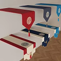 Traditional Living Products Hanging Decor with Red Blue Beige Circular Patterns and Tassel Decorations