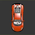 Red Sports Car With Sleek Aerodynamic Design Black Rear Spoiler And Shiny Paint Finish