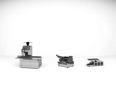 Three Types Of Modern Stainless Steel Commercial Kitchen Appliances With Multifunctional Features 3d model